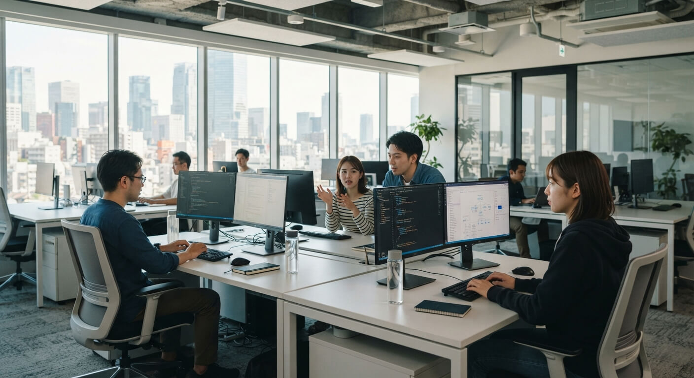 IntelliSouth IT team working in an office